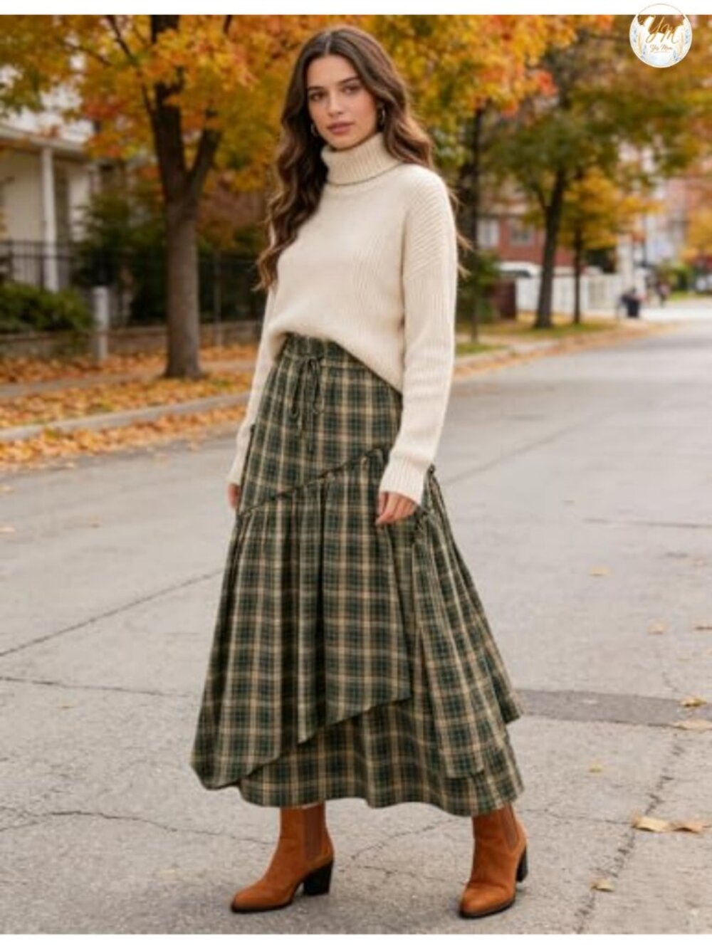 Flowy Maxi Skirt with Pockets Renaissance Pirate Style - Picture 2 of 6